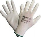 Fortis Handschuhe Strickhandschuhe Fitter PU/Nylon, Gr. 9, weiß
