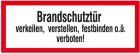 Brandschutztür verkeilen PVC-Folie, selbstklebend