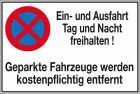 Symbol Ein- und AusfahrtAluminium geprägt