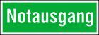 Sicherheitsschild Alu Notausgang 400x140