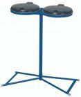 Var Abfallsammler 2x120 l blau 4Standfüße KS-Deckel