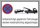 Parkverbotschild Alu 600X400 mm, Abschl