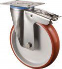 BS Rollen Lenkr.m.Fs.Polyue./EdelstRad-d 150 mm 180Kg Tragf.