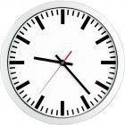 Bürk Mobatime Quarz-Wanduhr D300 eleg. Ziffernblatt we, Striche