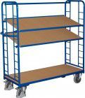 Variofit Etagenwagen 400 kg 2 Wand1570x635 mm 3 Böden