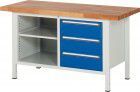RAU Werkbank B1500xT700 m.3 Sbl. 180/1 FB, gr/bl