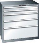 LISTA Schubladenschrank blau H1000, 5 Schubladen