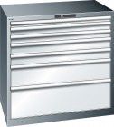 LISTA Schubladenschrank grau H1000, 7 Schubladen