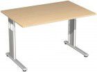 FLEX Schreibtisch C Flex Licht1200x800x680-820 grau