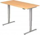 mm Schreibtisch Grau von 735 - 1190