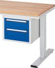 Rau Unterbau-Container für Werktische Serie adlatus 300 2 Schubladen 480x600x395mm