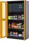 Asecos Chemikalienschrank Glas 1055x1950 mm 2 Türen gelb