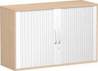 Geramöbel Anstell Querrolladenschrank 720x1200x425mm ahorn/silber