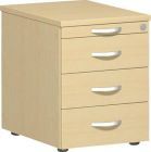Geramöbel Rollcontainer 3 KU Schubfächer 430x600x566mm Ahorn