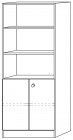 Hammerbacher Kombiregalschrank grau 80x42x200,4 cm