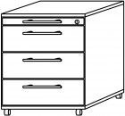 Hammerbacher Container Ahorn 42,8x58x59 cm 3SL