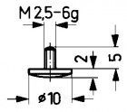 Käfer Messeinsatz Stahl Abb.12/10,0mm