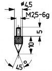 Käfer Messeinsatz Stahl Abb.13/45Grad