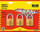 Burg Messing-Hangschloss-Set 222/40/SB/quad Gl
