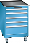 Schubladenschrank Lista mobil Typ 27x27 mit 5 Schubladen