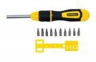 Stanley Bitschraubendreher.,  10 Bits Par/PH, Ratsche