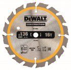 DeWALT Kreissägeblatt für Akku Handkreissägen 136/10mm 16WZ