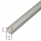 Alberts U-Profil selbstklemmend, Alu silber elox., LxBxHxS 1000 x 12,9 x 10 x 1,5 mm