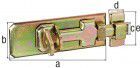 Alberts Sicherheits-Schlossriegel, m.flachem Griff, m.Schlaufe, VA, Platte LxB100x40mm