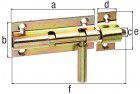 Alberts Bolzenriegel, mit loser Schlaufe, gelb verzinkt Platte LxB 120x41mm Ges.-L160mm