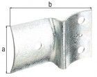 Alberts Zaun-Riegelbeschlag,f.Pfosten u.Palisaden Ø100 mm,feuerverzinkt,LxB 70x117,5 mm