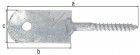 Alberts Zaunriegelhalter,feuerverzinkt,zum Anschrauben,Holzgewinde 8x60 mm,Länge 120 mm