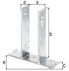 Alberts U-Pfostenträger, feuerverzinkt, z.Aufschrauben, BxH 121x200 mm