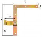 Alberts Fensterladen-Winkelband gerade oben gelb verzinkt HxL 250x200mm Rolle Ø13mm