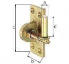 Alberts Kloben z.Anschrauben,verstellb.,feuervz.DornØ16mm Platte BxH40x100mm Gewinde:M16