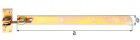 Alberts Ladenband, gerade, Abschluss abgerundet, verstellbar, vz,LxB660x40mm,Gewinde M16