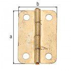 Alberts Schatullen-Scharnier, vermessingt, LxB 24x17 mm, Karte à 4 St.