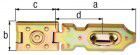 Alberts Sicherheits-Überfalle, geprägt, verz, LxB Überfalle:70x26, L Platte:35mm
