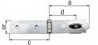 Alberts Überfalle, mit Öse, Edelstahl, LxB Überfalle: 99x35, L Anschraubplatte: 99 mm