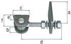 Alberts Torband f.180° Öffnung kurz Schrauben etc.fvz. Bolzen etc.VA z.Anschweißen M24