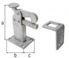 Alberts Torfeststeller, feuerverzinkt, zum Aufschrauben, Höhe 95 mm, Platten BxT 65x50mm