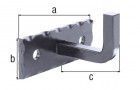 Alberts Handlaufstütze, verzinkt schwarz gefärbt, zum Anschrauben, Breite 110 mm
