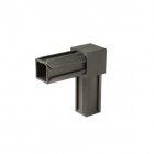 Alberts XD-Rohrverbinder 90°, Kunst. schwarz, für 30 x 30 x 2 mm
