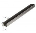 Alberts U-Profil, Stahl roh, warm gewalzt, LxBxHxS 1000 x 20 x 20 x 1,5 mm