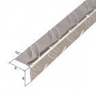 Alberts Winkelprofil, Riffel-Prägung, gleichsch.,Alu blank, LxBxH 2000 x 35,5 x 35,5 mm
