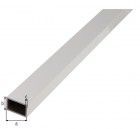 Alberts Rechteckrohr Alu silber eloxiert LxBxHxS 1000 x 50 x 20 x 2 mm