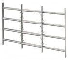 Alberts Fenstergitter Amsterdam,ausziehbar,galv. blau verzinkt,HxB-B 600x500-650 mm