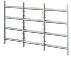 Fenstergitter Amsterdam ausziehbar galv. blau verzinkt HxB-B 600x1000-1500 mm