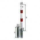 Alberts Absperrpfosten Clou herausnb.-umlegb., Pf. 70x70mm