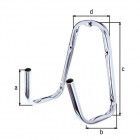 Alberts Wandhaken, galv. blau verzinkt , Ø18 mm, BxHxT 250x250x165mm