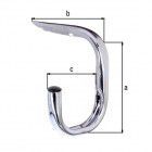 Alberts Fahrradhaken, galv. blau verzinkt, Ø18mm, BxH 150x150mm